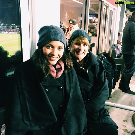 Jessica Lucas Instagram - Amazing and ❄️FREEZING❄️ Mother/Daughter date night watching the #mlschampionship game. Thanks for having us @foxtv and @mls BMO Field