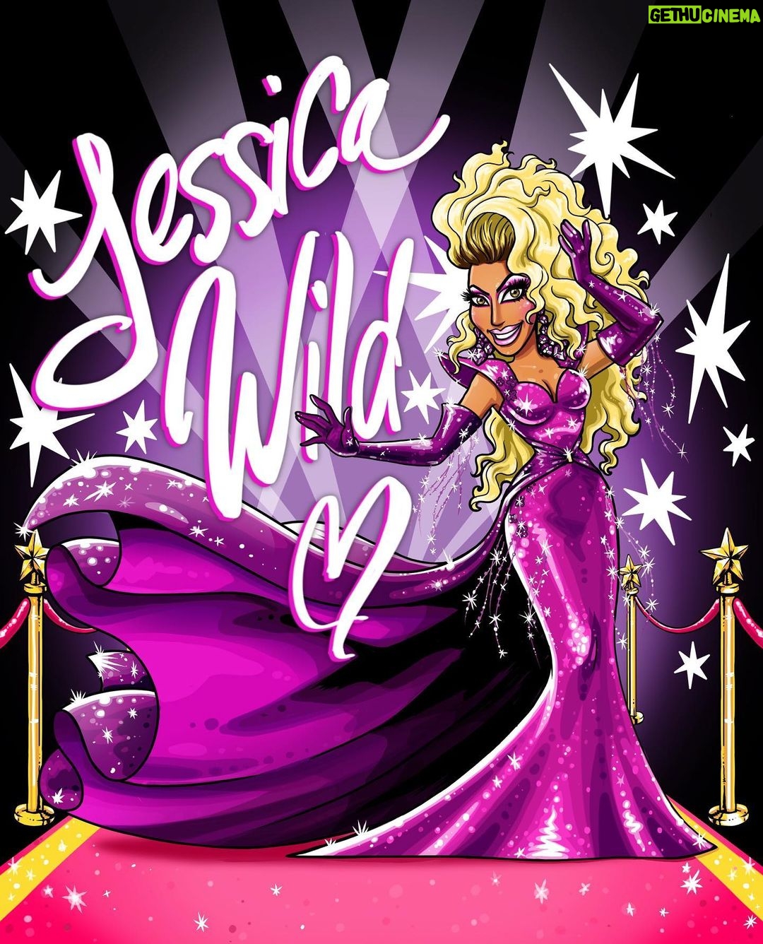 Jessica Wild Instagram - IT'S ALMOST TIME!!⭐️⭐️⭐️🙌🏽🙌🏽 #AllStars8 starts streaming TOMORROW Friday MAY 12th on @paramountplus! 👠 Also see you tomorrow at @rupaulsdragcon Booth #2048 ESCÁNDALO!! Thank u @neon_clown22 for this beautiful art😍❤️ #allstars8 #rupaulsdragrace #paramountplus #latinos #queen
