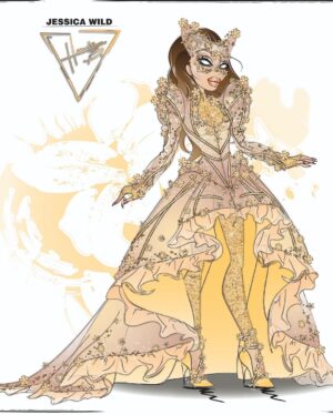 Jessica Wild Instagram - DREAMS COME TRUE! Alwyas Go for the gold⭐️ 
The Golden child is back! 
@rupaulsdragrace All Stars season 8 entrance look.Thank u so much @howiebofficial For this beautiful design.You are pure talent baby!❤️❤️❤️ 
💄 @sapphirebeepr @angelinabeepr 
📸 Leo Santiago and graphic design by @angelinabeepr 

#paramountplus #allstars8 #puertorican