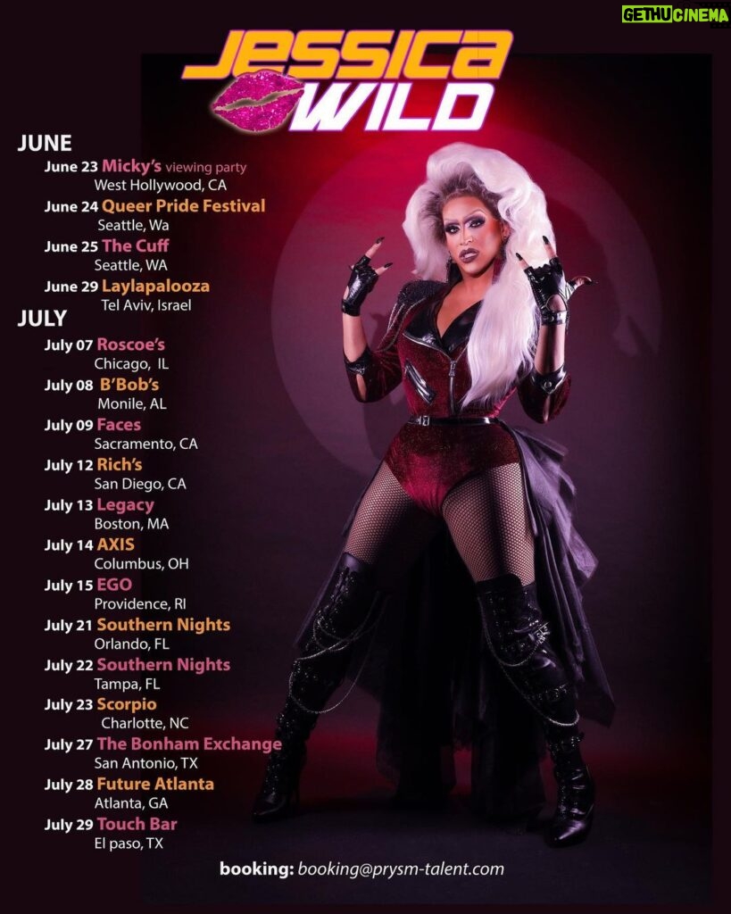 Jessica Wild Instagram - I promise to share my dates in advance so you know where to find me. Here is what I have left of June and the entire month of July.Get Ready for the ETB Tour Live Down Under!! 🤣🤣🤣🤣Stay Tuned for August and Sept Dates.Love u All!!! ❤️❤️ For Booking: booking@prysm-talent.com #blessed #workinggirl #busy #perra #puterra #rupaulsdragrace #paramauntplus #allstars8 #dragqueen #boricua🇵🇷 #latinos #loveislove