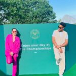 Jessie J Instagram - 👩🏻🧑🏾‍🦱 + 🎾 + 💦 = 🔋 Wimbledon Tennis Center Court