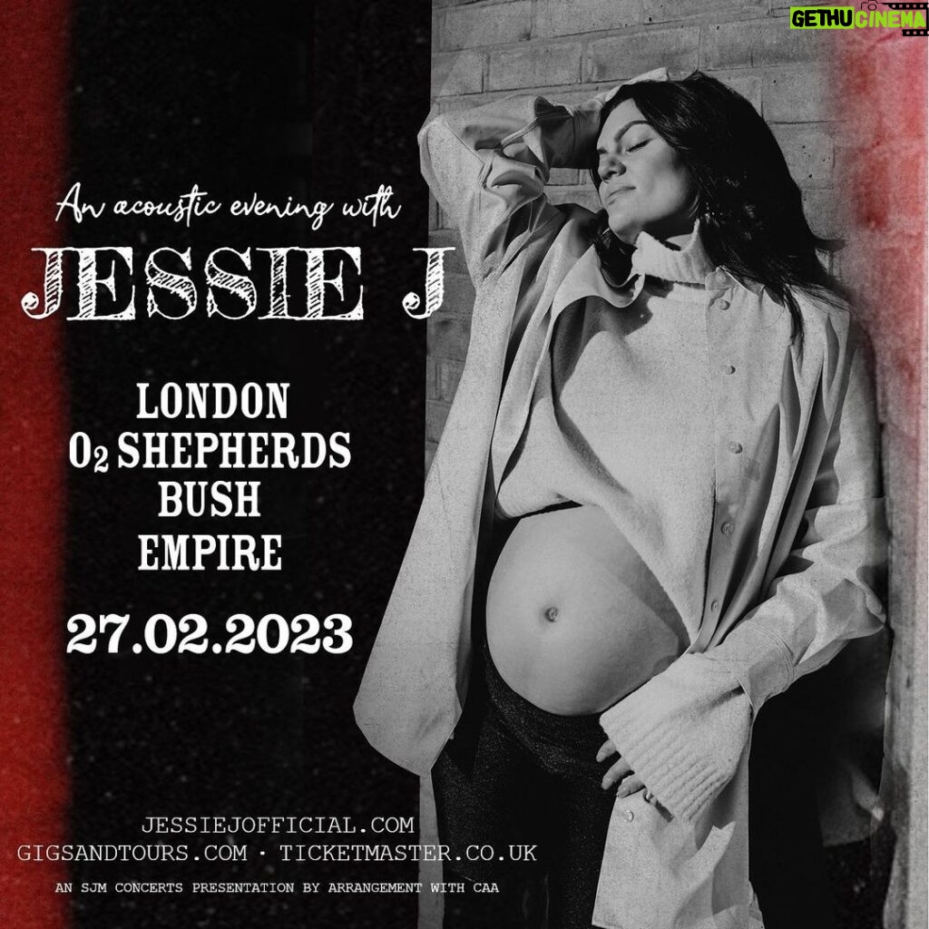 Jessie J Instagram - Think it’s time I test the water the old fashioned way and sing some new songs live with the old ones like it’s 2010 🇬🇧 Home town baby 🤰🏻 O2 presale • Weds 25th Jan • 10am On sale • Fri 27th Jan • 10am. Link in my stories 🫀 📸 by my big sister @hannah.macgregor.photo.film O2 Shepherd's Bush Empire
