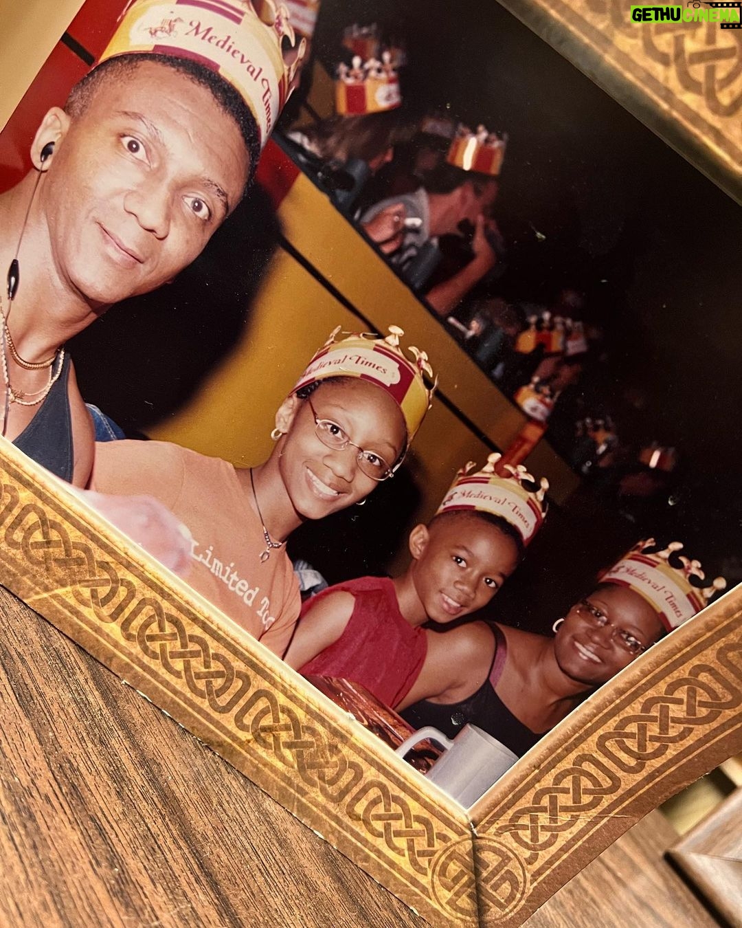 Jessie T. Usher Instagram - one of the perks of visiting grandmas house - the throwback pics you find 😂