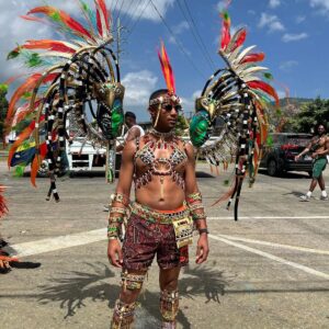 Jessie T. Usher Instagram - CARNIVAAAAAL!!! On the ROAD. Front line!! w/ @carnivaltribe 🇹🇹 WHAT. A. TIME.