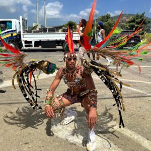 Jessie T. Usher Instagram - CARNIVAAAAAL!!! On the ROAD. Front line!! w/ @carnivaltribe 🇹🇹 WHAT. A. TIME.