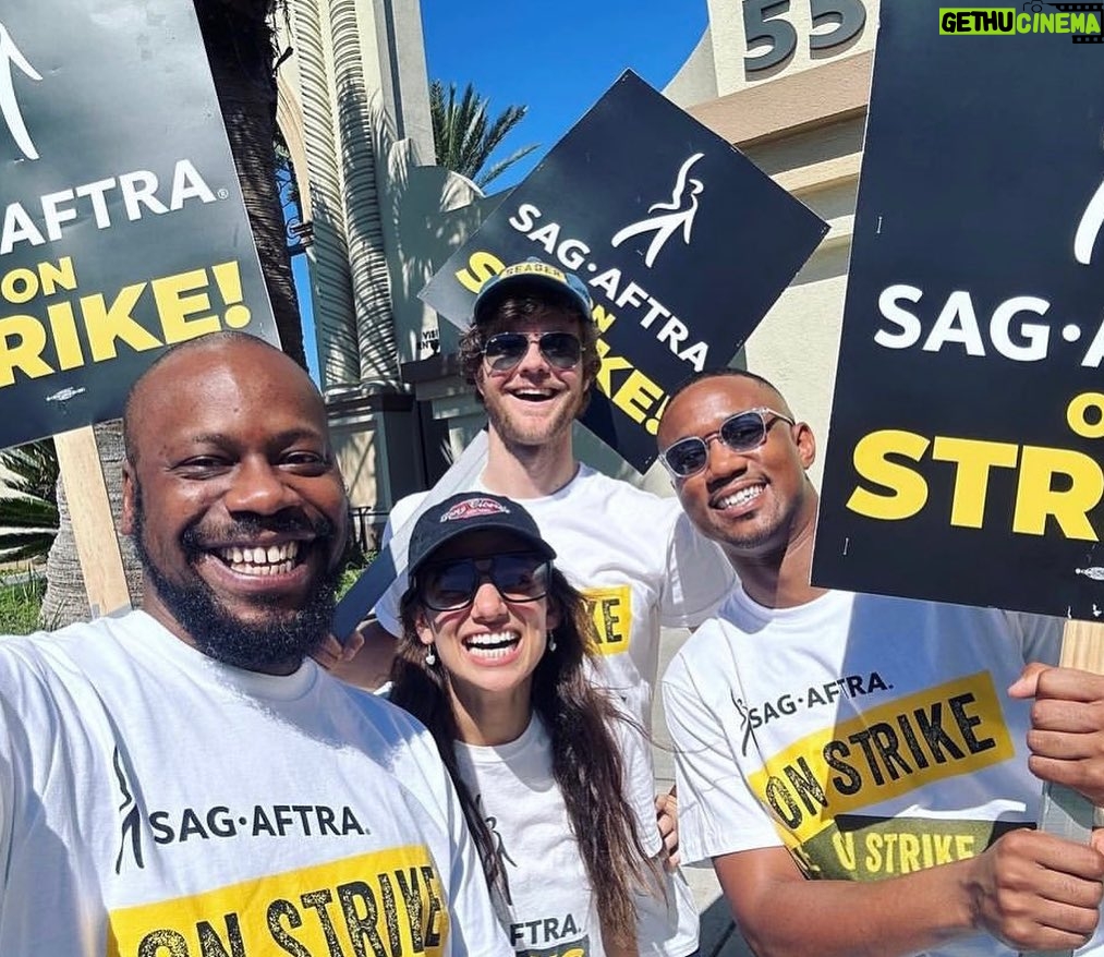 Jessie T. Usher Instagram - Stay strong @sagaftra !!! We’re still standing w ya Paramount Studios