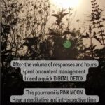 Jhansi Instagram - Digital detox 4 days. Happy full moon . See you all back on Sunday #digitaldetox