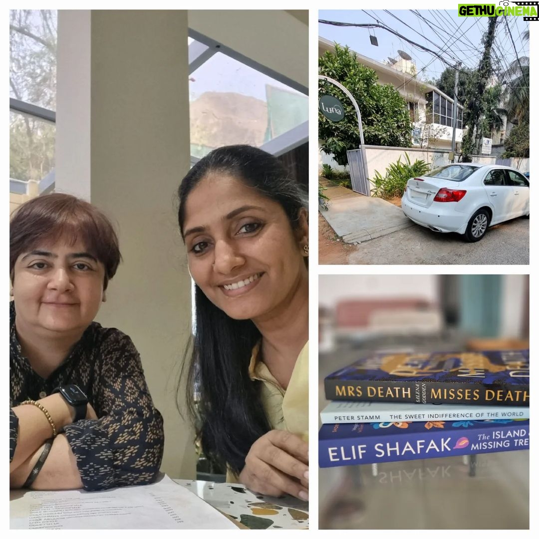 Jhansi Instagram - 2 worms hopped cafes, shopped nonsenses till they found a place to cocoon in sukoon. With the other book worm , #morjariaphotography at @luna_thebookstore I am richer by 3 books. 😀