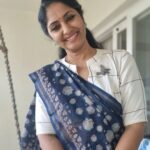 Jhansi Instagram - Indigo, cotton, bagh print what a combination. Beautiful saree gifted by a beautiful Friend @gayatri_bhargavi .🥰 #handmade #handprints #baghprint #indigodye