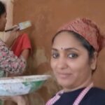 Jhansi Instagram - All my girls lending their art and hearts for my dream project. @bhanu_bollapalli experiments with mud and lime to create a lotus pond.