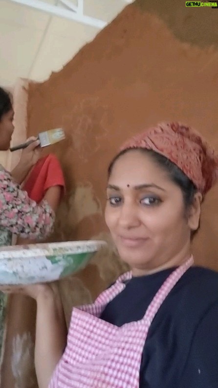 Jhansi - 7.1K Likes - All my girls lending their art and hearts for my dream project. @bhanu_bollapalli experiments with mud and lime to create a lotus pond.