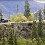 Jim Baird Instagram - New video up! (Link in bio). Me and @torigoesoutside ‘s 5000km cross-Canada overlanding adventure finished with an exciting drive down the remote and hair-raising Telegraph Creek Road in Northern British Columbia. The road bends around tight corners with sheer drop offs at its edge and travels up 20% gradients through sections where a mistake could spell disaster. The sights the road offers up are world class, as this rugged through-fair skirts the massive and very impressive Grand Canyon of the Stikine River. At the base of the canyon is where Tori and I would begin our 10-day wilderness canoe trip down the Stikine and into Alaska with our two kids and the dog along for the journey. What do you think? Would you be nervous to tackle a road like this? #ad @chevroletcanada @offgridtrailers #findnewroads #overlanding #telegraphcreekroad #teardroptrailer #camping #explorebc #outdoors #jbadventurer Telegraph Creek, British Columbia