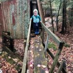 Jim Baird Instagram - My son Hudson exploring the tree fort on Thanksgiving. I built the fort with my brother and cousins about 35 years ago. We regularly slept in another little shack that was part of the fort which has since been dismantled, once my brother and I called it home for a month when we were young teens and we ate primarily small mouth bass and blueberries for much of that time…It’s always fun and a little nostalgic to show my kids the places I grew up that meant a lot to me. #thanksgiving #fall #treefort #treehouse #kids #nostalga #canada Weslemkoon Lake, ON