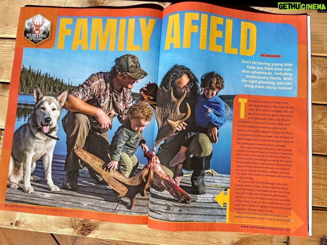 Jim Baird Instagram - Check out my current @outdoorcanadamagazine feature where I write a little on my family’s fly-in moose hunt last Oct. and share nine tips that will help you spend more time in the outdoors when you have kids! The issue is now on news stands across Canada. #outdoors #camping #outdoorcanada #moosehunting #adventure #outdoorswithkids Magnetawan, Ontario