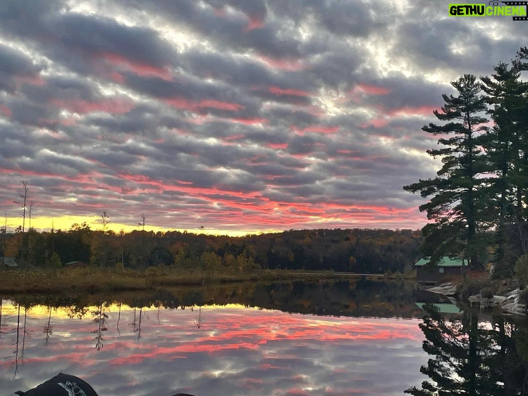 Jim Baird Instagram - It was a near perfect boat ride out last night with calm water and a beautiful sunset. Weslemkoon Lake