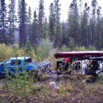 Jim Baird Instagram - Just passing through Smithers, BC right now on our overlanding adventure and will head up the long and lonely Cassiar Hwy today. Two nights ago, we made camp along the mighty Fraser River with wild fire smoke obstructing views of the surrounding scenery. It rained heavily all night long that night and when we awoke, the forest fire smoke had cleared, revealing dramatic snow-capped mountains all around us. We continued through Prince George and made camp off a forest access road on a small lake last tight. We have what seems like it’ll be an epic little spot planned for camping tonight with potentially an interesting road to negotiate to get there. The mountains are starting to get more dramatic again now and most of the wildfire smoke has cleared. In about four days time, we’ll switch up modes of transportation to begin our canoe trip down the Stikine River. @chevroletcanada @offgridtrailers FindNewRoads #offgridtrailers #sponsored #jbadventurer #outdoors #overlanding #BC #camping #roadtrip #familycamping #4x4overland British Columbia