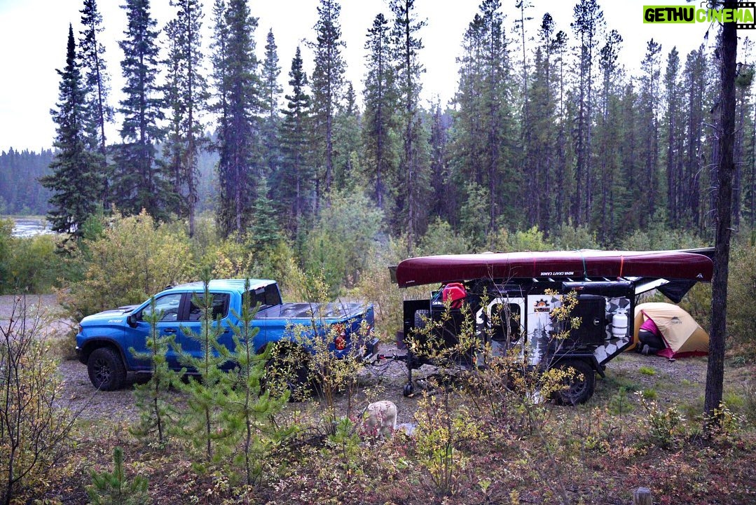 Jim Baird Instagram - Just passing through Smithers, BC right now on our overlanding adventure and will head up the long and lonely Cassiar Hwy today. Two nights ago, we made camp along the mighty Fraser River with wild fire smoke obstructing views of the surrounding scenery. It rained heavily all night long that night and when we awoke, the forest fire smoke had cleared, revealing dramatic snow-capped mountains all around us. We continued through Prince George and made camp off a forest access road on a small lake last tight. We have what seems like it’ll be an epic little spot planned for camping tonight with potentially an interesting road to negotiate to get there. The mountains are starting to get more dramatic again now and most of the wildfire smoke has cleared. In about four days time, we’ll switch up modes of transportation to begin our canoe trip down the Stikine River. @chevroletcanada @offgridtrailers FindNewRoads #offgridtrailers #sponsored #jbadventurer #outdoors #overlanding #BC #camping #roadtrip #familycamping #4x4overland British Columbia