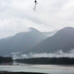 Jim Baird Instagram - Despite more rain, it was an incredible day on the Stikine River. We portaged the canoe over a mile to get into a remote lake only accessible by plane or boat. We paddled by mesmerizing icebergs and were in awe of the glaciers around the lake. In episode 12 of our adventure, @torigoesoutside and I finally paddled into Alaska, and found an off-grid salmon processing facility. Did we manage to get some fresh Stikine River sockeye salmon? Check out episode 12 of our adventure series on YouTube - link in bio! #outdoors #canoeing #alaskaadventures #northernbc #camping #familycamping #stikineriver #greatglscier #mountainsadventure #campingintherain