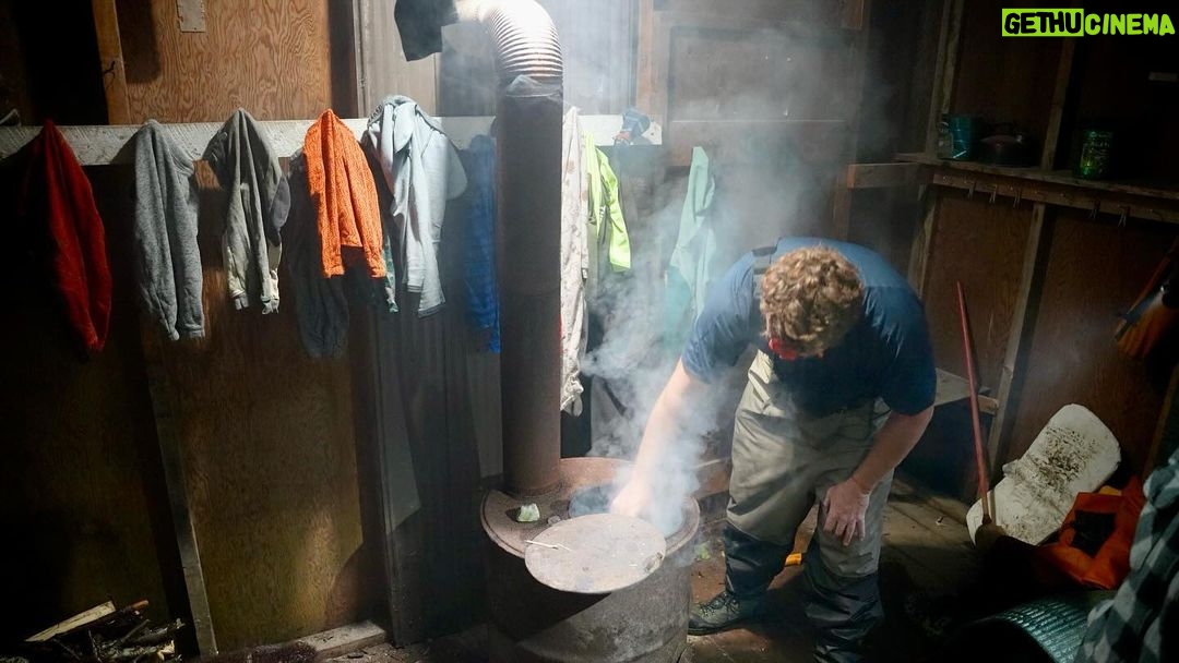 Jim Baird Instagram - (Check out the full film covering the following through the link in my bio): It had been raining for nearly 24 hours straight, soaked after traveling about 30kms down the remote, Stikine River by canoe, we were searching for a cabin where we hoped to get out of the rain and dry out the kid’s clothes. Our river notes were over 30 years old so, we didn’t know if the cabin was even still there. After we almost gave up the search, we found it. It was blocked by thick vegetation and nestled into a stand of massive Sitka Spruce trees. We enjoyed a delicious meal and the warmth of the cabin before we pushed off the next morning….the rain hadn’t let up at all through the night. We traveled a good distance down river that day despite the relentless rain and we got to the Great Glacier area. The following day was me and my wife @torigoesoutside ‘s wedding anniversary and we celebrated with pancakes for breakfast and then portaged a good distance into the glacier’s outwash lake where we were met with the surreal site of many beautiful icebergs that had calved off the glacier. Stay tuned for the following episode where we we’ve out canoe through the amazing ice formations. #outdoors #canoeing #alaskaadventures #northernbc #camping #familycamping #stikineriver #greatglscier #mountainsadventure #campingintherain