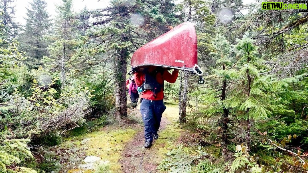 Jim Baird Instagram - (Check out the full film covering the following through the link in my bio): It had been raining for nearly 24 hours straight, soaked after traveling about 30kms down the remote, Stikine River by canoe, we were searching for a cabin where we hoped to get out of the rain and dry out the kid’s clothes. Our river notes were over 30 years old so, we didn’t know if the cabin was even still there. After we almost gave up the search, we found it. It was blocked by thick vegetation and nestled into a stand of massive Sitka Spruce trees. We enjoyed a delicious meal and the warmth of the cabin before we pushed off the next morning….the rain hadn’t let up at all through the night. We traveled a good distance down river that day despite the relentless rain and we got to the Great Glacier area. The following day was me and my wife @torigoesoutside ‘s wedding anniversary and we celebrated with pancakes for breakfast and then portaged a good distance into the glacier’s outwash lake where we were met with the surreal site of many beautiful icebergs that had calved off the glacier. Stay tuned for the following episode where we we’ve out canoe through the amazing ice formations. #outdoors #canoeing #alaskaadventures #northernbc #camping #familycamping #stikineriver #greatglscier #mountainsadventure #campingintherain