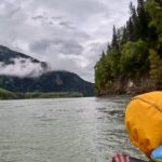 Jim Baird Instagram - (Full vid. linked in bio.) Morning at camp on Day 3 was a little more interesting than usual with something hanging out in the woods near by. After loading the canoe while our son Hudson belted out the toddler anthem Jonny Jonny, we continued our journey down the mighty Stikine River towards Alaska. We were looking to make up for lost time but heavy rain and wind slowed us down. We had to again make a sturdy tarp rig at camp to escape the downpour that evening. In the shelter of the tarp that night, my wife @torigoesoutside cooked up a the best camping meal ever which really hit the spot. Watch the full video through the link in my bio. #jbadventurer #outdoors #stikneriver #outdoors #camping #kids #familycamping