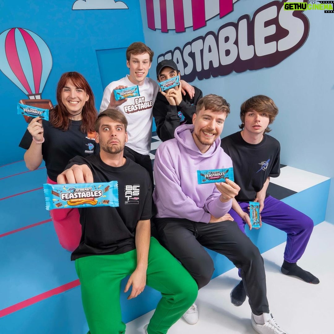 Jimmy Donaldson Instagram - New Feastables bars! We updated the branding and formula. Will be rolling out to stores over the next week and I’ll do an official video explaining all the changes in a couple days on the MrBeast2 channel :D ❤️