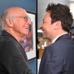 Jimmy Fallon Instagram - It’s a grab and chat. #CurbYourEnthusiasm #FallonTonight The Tonight Show Starring Jimmy Fallon