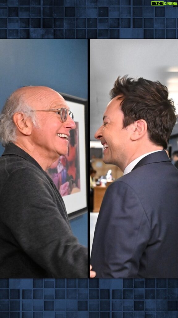 Jimmy Fallon Instagram - It’s a grab and chat. #CurbYourEnthusiasm #FallonTonight The Tonight Show Starring Jimmy Fallon