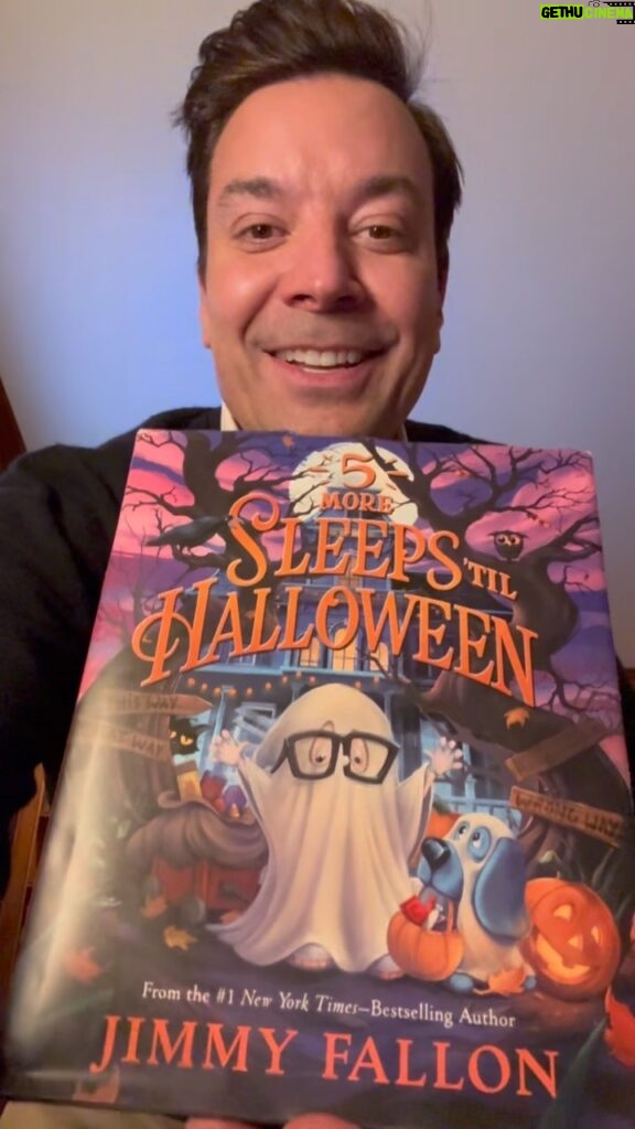 Jimmy Fallon Instagram - Attention all book lovers! Get ready this spooooky season. (Accompaniment by Winnie Fallon) It’s in stores on 9/3, but you can pre-order your copy with the link in my bio! #5MoreSleepsTilHalloween