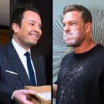 Jimmy Fallon Instagram - Who ate Jimmy’s powdered donuts? @alanritchson #FallonTonight #Reacher The Tonight Show Starring Jimmy Fallon