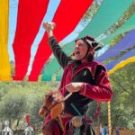 João Pedro Bernardes Instagram - Hoje entrámos num portal do tempo e viajámos até ao século XIV na @viagemmedieval 🏰 Fazemos questão de vir cá todos os anos, beber a bela da sangria, comer os melhores doces e ver espetáculos que nos levam ao tempo dos Reis 👑 Esta viagem medieval é das maiores da Europa!! E acontece de 2 a 13 de Agosto, em Santa Maria da Feira! ⚔️ Ps. Digam lá: estes trajes medievais são a nossa cara ou não? 😂👀 . . #viagemmedieval #santamariadafeira #visitfeira #visitportugal #medievalemportugal #portugal p u b Viagem Medieval em Terra de Santa Maria