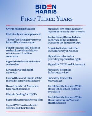 Joe Biden Instagram - We have spent the last three years working on behalf of the American people. Let's keep it going.