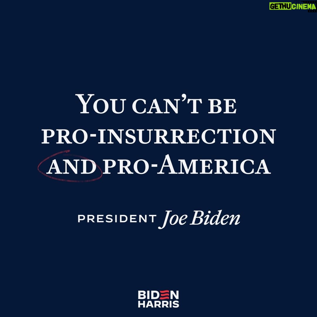 Joe Biden Instagram - We will honor the sacred cause of democracy, not walk away from it.