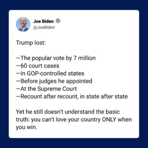 Joe Biden Instagram - Trump lost.