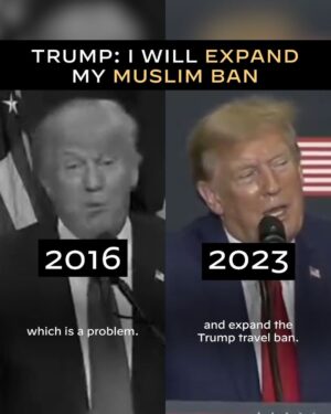 Joe Biden Instagram - Eight years ago, candidate for president Donald Trump proposed his Muslim travel ban. Like millions of Americans, I was appalled.

Shamefully, he’s now calling to “restore and expand” his ban.