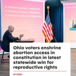 Joe Biden Instagram - Last night, Ohio voters protected access to reproductive health in their state constitution. Ohioans and voters across the country rejected attempts by MAGA Republican elected officials to impose extreme abortion bans that put the health and lives of women in jeopardy.