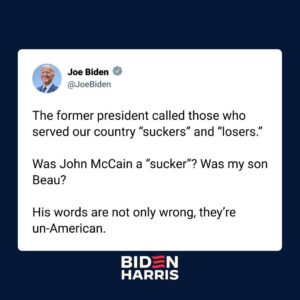 Joe Biden Instagram - His words are not only wrong, they’re un-American.