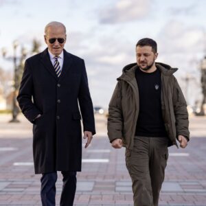 Joe Biden Instagram - Earlier this year, I boarded Air Force One for a secret flight to Poland. There, I boarded a train with blacked-out windows for a 10-hour ride each way to Kyiv to stand with the people of Ukraine ahead of the one-year anniversary of their brave fight against Putin. 

I was the first American president to enter a warzone not controlled by the United States military since President Lincoln.
 
When I exited that train and met President Zelenskyy, I didn’t feel alone. I was bringing with me the idea of America, the promise of America to the people who are today fighting for the same things we fought for 250 years ago: freedom, independence, and self-determination.
 
As I walked through Kyiv with President Zelenskyy, with air raid sirens sounding in the distance, I felt something I’ve always believed more strongly than ever before: 

America is a beacon to the world still.