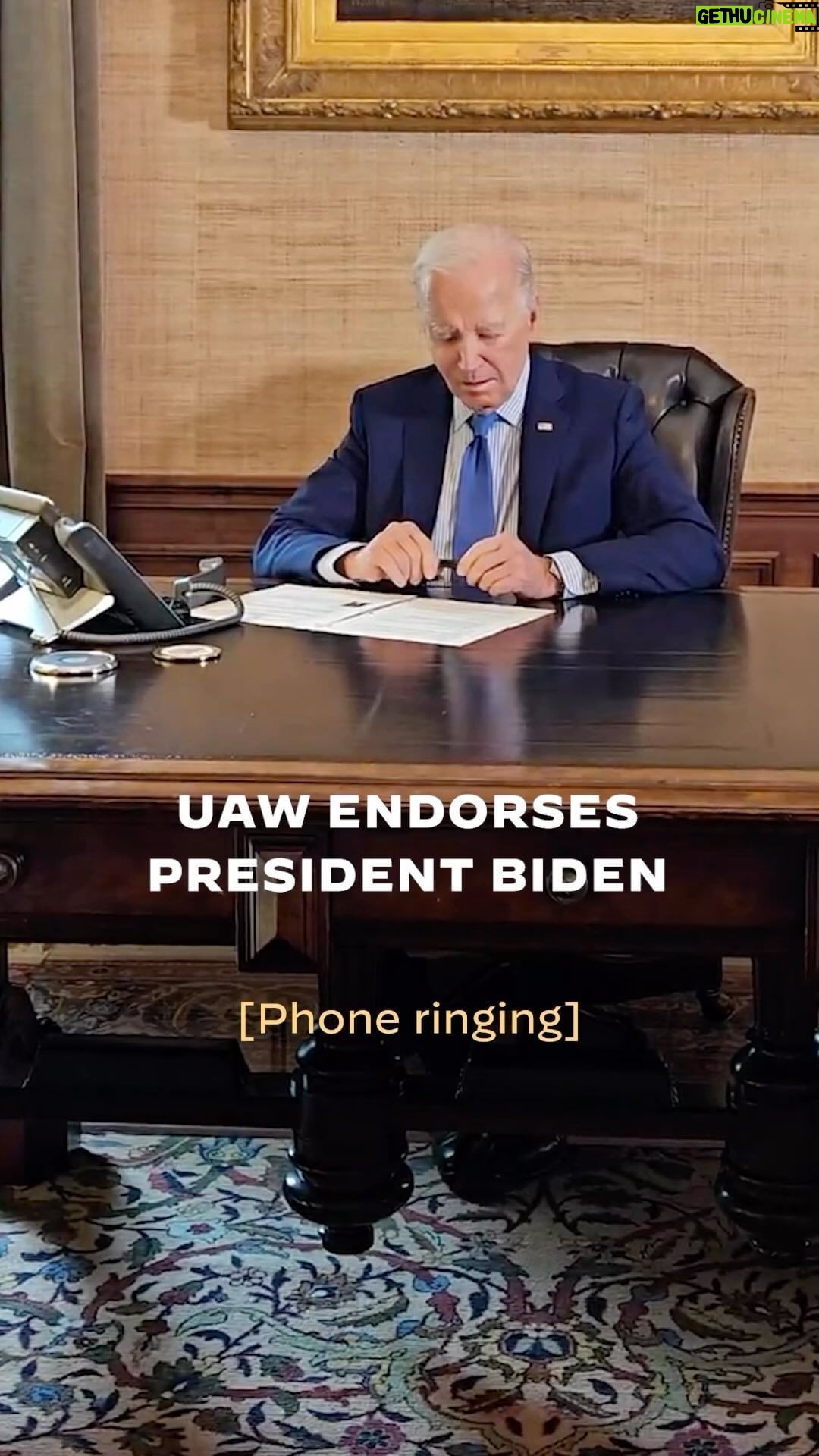 Joe Biden Instagram - The UAW was the first outfit to endorse me when I ran for U.S. Senate in 1972. Here’s the call last week when they told me I’d once again won the support of their hardworking union members. I won’t forget it.