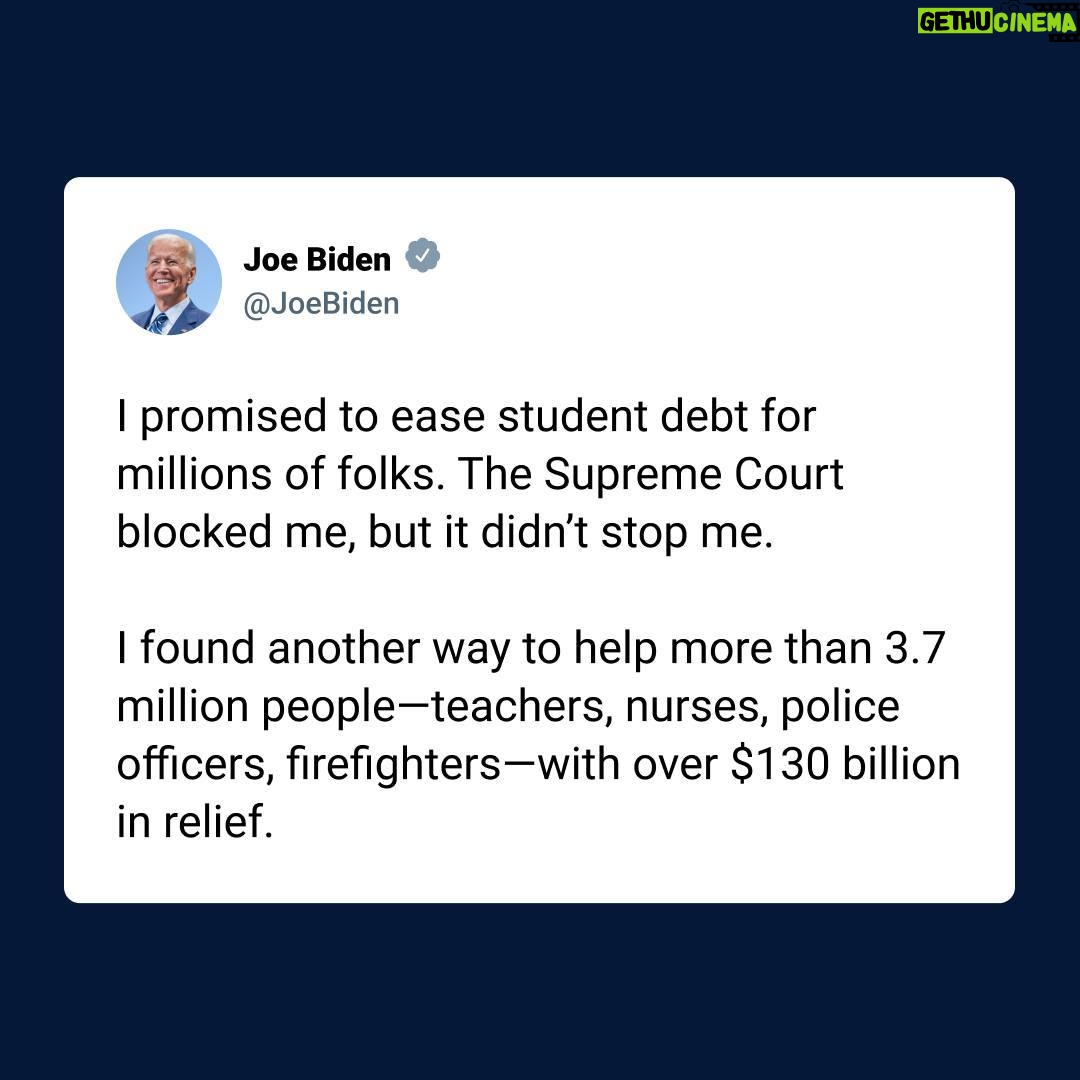 Joe Biden Instagram - The Supreme Court blocked me, but it didn’t stop me.