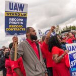 Joe Biden Instagram - I stood in solidarity with UAW workers on the picket line as your president. Donald Trump went to a non-union shop and attacked them. We have a big fight ahead of us.