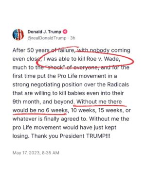 Joe Biden Instagram - In his own words: Donald Trump is responsible for ending Roe v. Wade.

And if you vote for him, he’ll go even further.