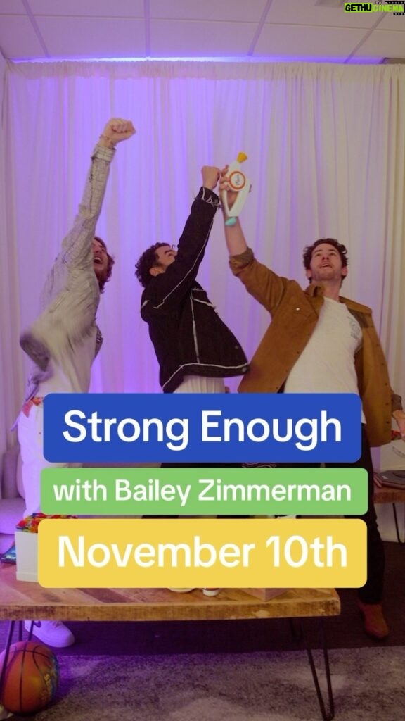 Joe Jonas Instagram - Nothing stronger than the power of friendship. Strong Enough with @bailey.zimmerman out November 10th 💪