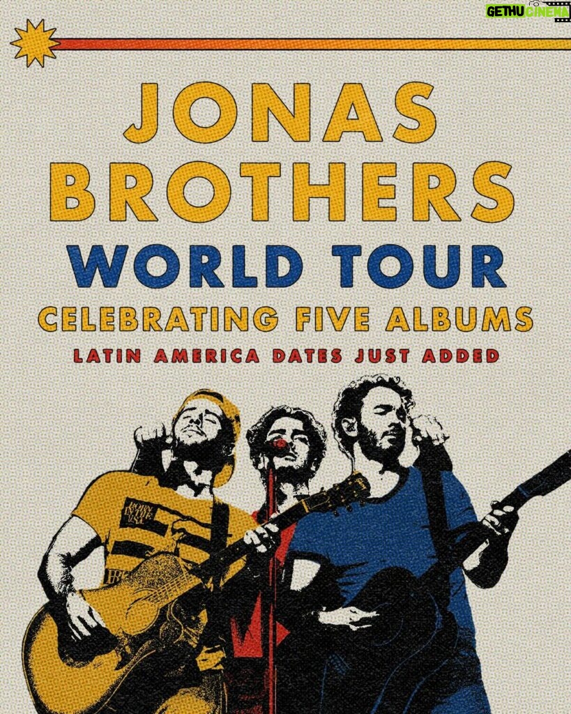 Joe Jonas Instagram - Here we go!! General on-sale starts today for Latin America in Peru, Buenos Aires, Mexico City and Monterrey. Go to jonasbrothers.com to grab tickets for your city!