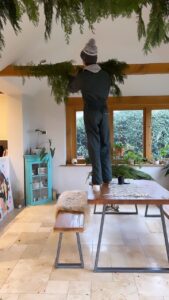 Joe Sugg Instagram - The halls have well and truly been decked today.. we have lots of conifers in the garden so I’ve “borrowed” some cuttings to make it feel a bit more festive. Hope you like it @santaclaus.. any chance of a new bike for Christmas? From Joseph age 31