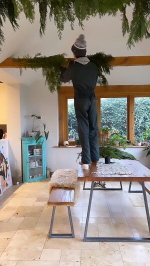 Joe Sugg Instagram - The halls have well and truly been decked today.. we have lots of conifers in the garden so I’ve “borrowed” some cuttings to make it feel a bit more festive. Hope you like it @santaclaus.. any chance of a new bike for Christmas? From Joseph age 31