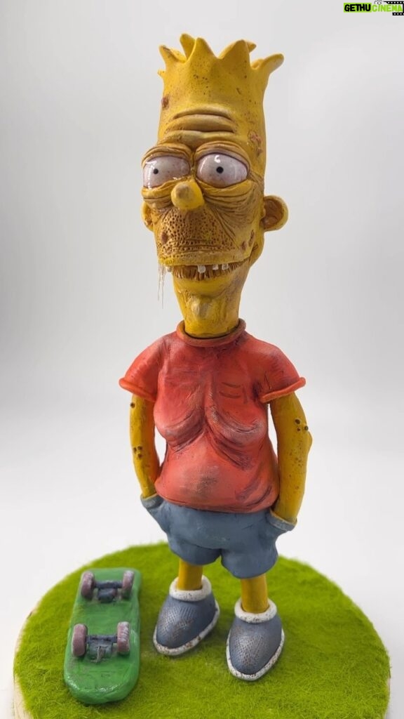 Joe Sugg Instagram - Stressed Bart sculpture . . . #art #sculpture #supersculpey #bart #simpson #simpsons #thesimpsons #craft #diy #diorama #dioramacreators