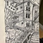 Joe Sugg Instagram - The crooked house on the hill ✒️ #drawing #fantasyart #illustration #art