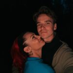 Joe Sugg Instagram - Don’t be fooled by this.. she’s actually looking for spots to squeeze on my face.
