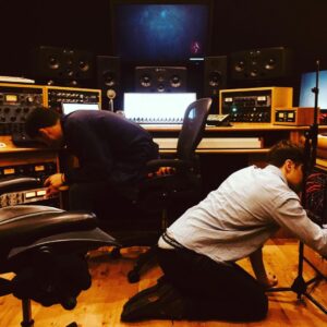 Joey Batey Instagram - Taking a break from @witchernetflix and utterly overjoyed to be back in the studio putting down the second album with my band @theamazingdevil. 
Here be the real monsters... Lots of love gang.
JBx